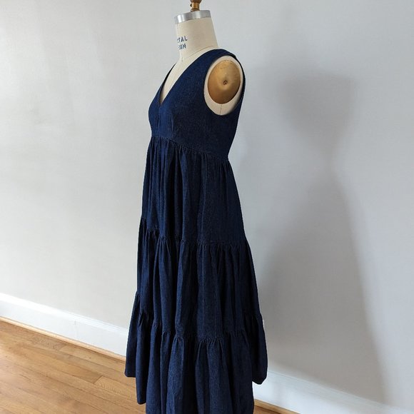 NWT! Kate Spade NY Chambray Vineyard Midi Dress Size 4 Indigo Denim - Picture 5 of 14